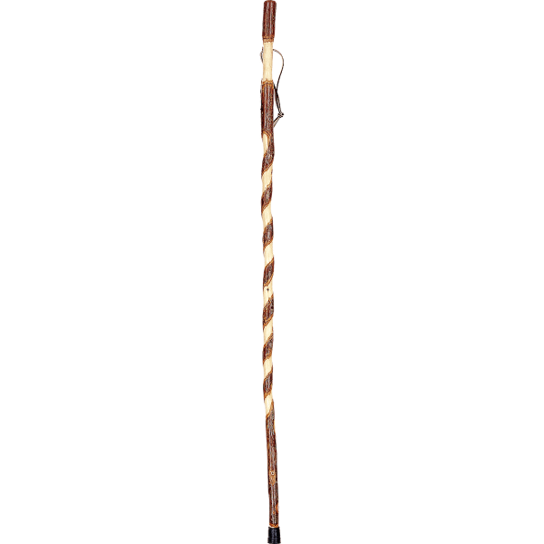 Brazos Walking Sticks Twisted Hickory Handcrafted Wood Cane - 58"