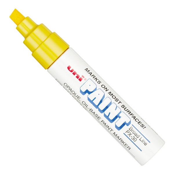 UPC 070530637359 product image for uni-ball� uni Paint Oil-Base Marker, Broad, White Barrel, Yellow Ink | upcitemdb.com