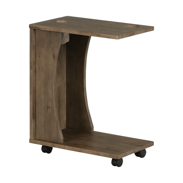 South Shore Kodali Mobile Side Table, 24""H x 19-1/2""W x 11-3/4""D, Brown Oak -  13711