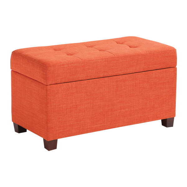 Office Star Metro Storage Ottoman, Tangerine