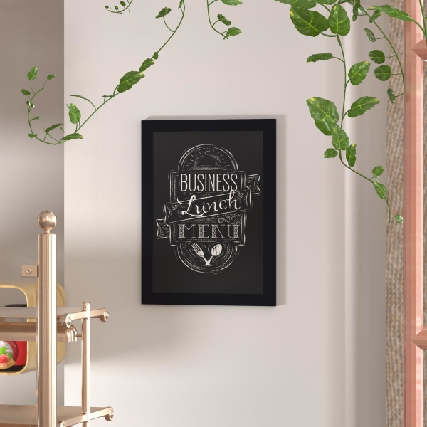 Flash Furniture Canterbury Wall Mount Magnetic Chalkboard Sign, 18"" x 24"", Black -  HGWAGDIS952315