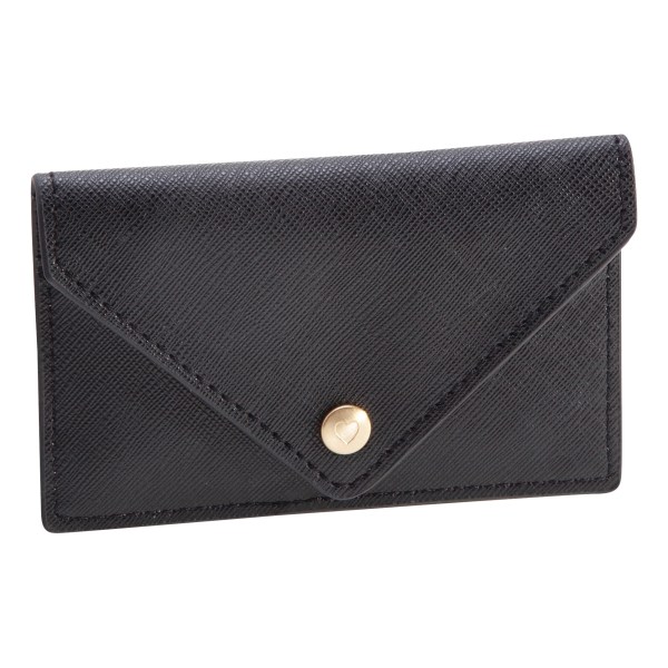 Realspace� Faux Leather Business Card Holder, Black