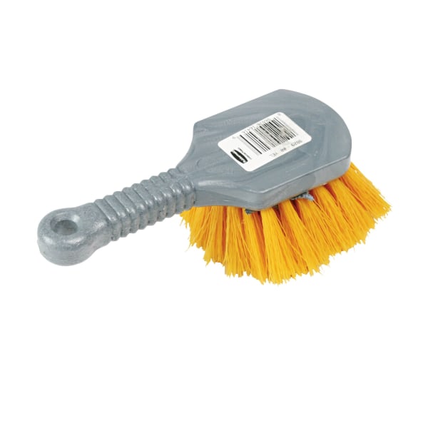 Rcp 9B29 Pot Scrubber Brush 8 Plastic Handle Gray Handle w/Yellow Bristles