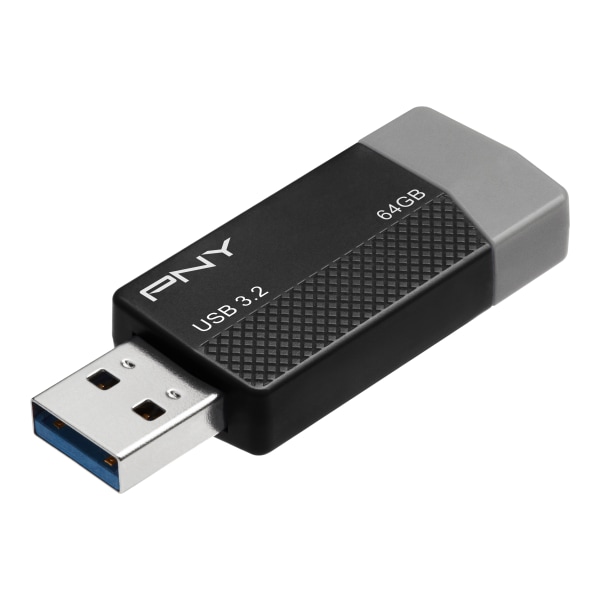 PNY USB 3.2 Flash Drive, 64GB, Black