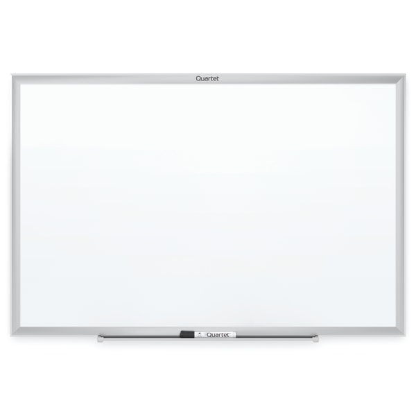 Quartet® Classic Total Erase® Non-Magnetic Melamine Dry-Erase Whiteboard, 48"" x 36"", Aluminum Frame With Silver Finish -  S534
