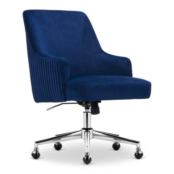 Serta Scarlett Ergonomic Fabric Mid-Back Home Office Chair, Midnight Blue