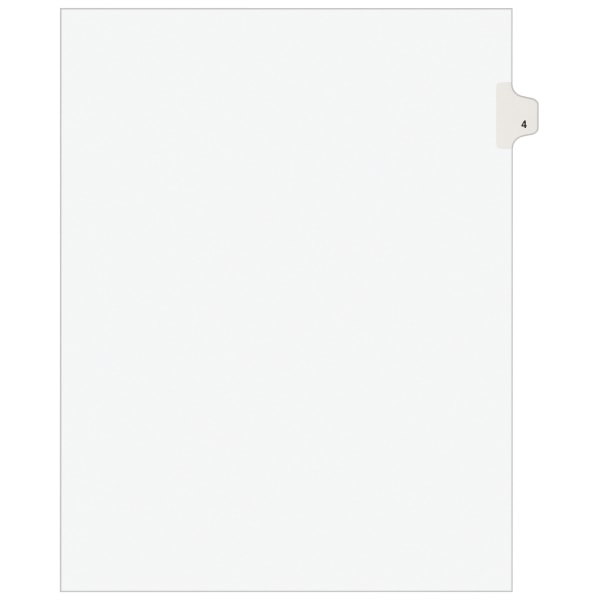UPC 072782119140 product image for Avery® Individual Legal Exhibit Dividers, Avery® Style, #4, Side Tab, Letter Siz | upcitemdb.com