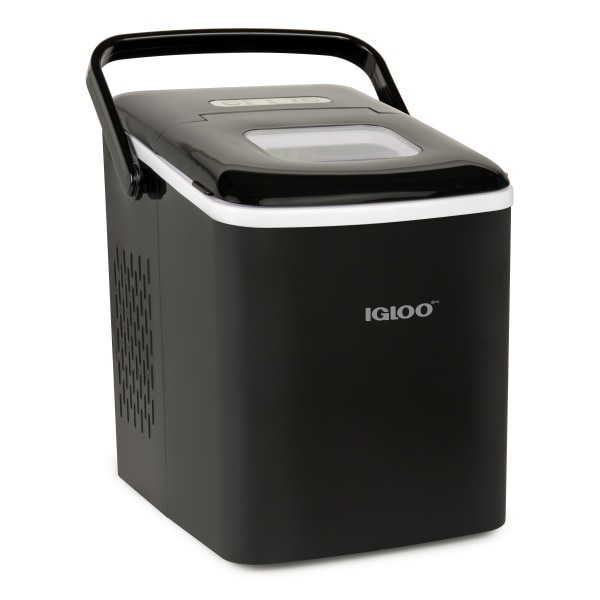 Igloo 26-Lb Automatic Self-Cleaning Portable Countertop Ice Maker Machine With Handle, 12-13/16""H x 9-1/16""W x 12-1/4""D, Black -  ICEB26HNBK