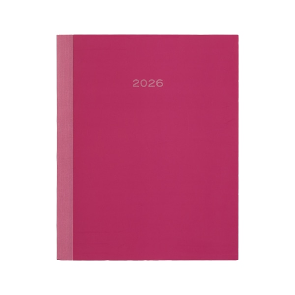 2026 Organized by Happy Planner Monthly/Weekly Classic Book Bound Soft Planner, 7-3/4" x 9-3/4", Raspberry, January To December, PB0006C007