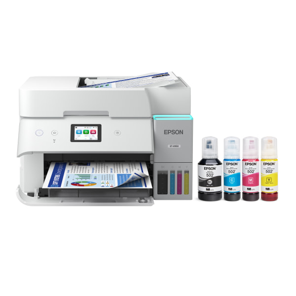 Epson EcoTank ET-4950 Wireless All-in-One Color Supertank Printer - White