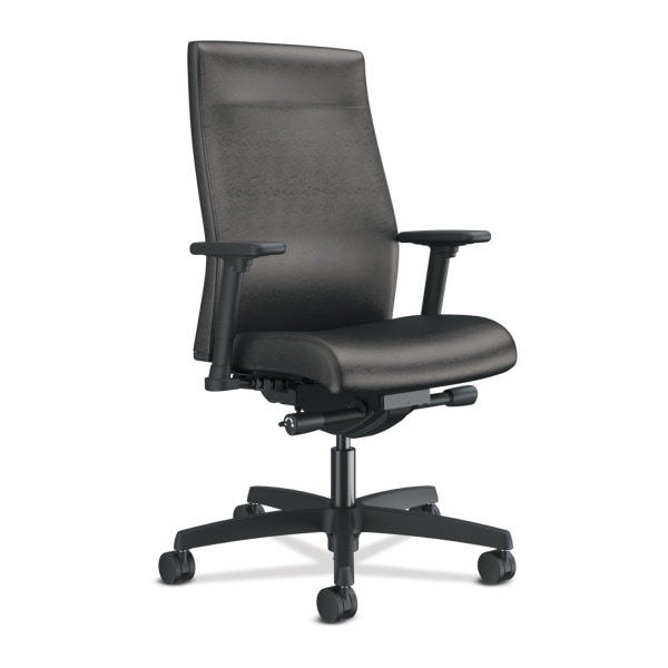 HON® Ignition™ Mid-Back Task Chair, T-Arms, Black