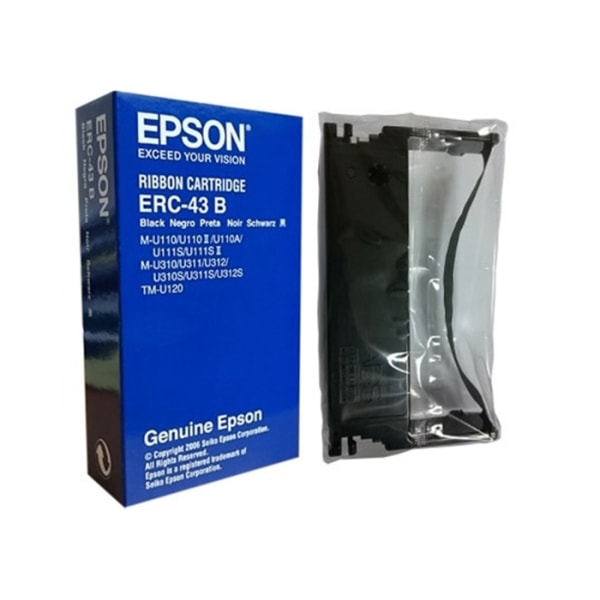 UPC 010343858688 product image for Epson ERC-43B Thermal Transfer Ribbon Cartridge - Black - 1 Pack - 6000000 Chara | upcitemdb.com