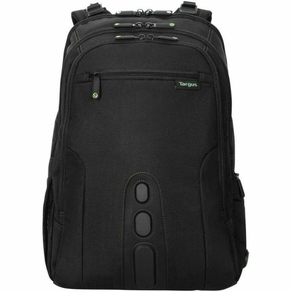 Targus Spruce EcoSmart TBB019US Carrying Case (Backpack) for 17" Notebook - Black, Green - TAA Compliant - Bump Resistant, Drop Resistant, Water Resis