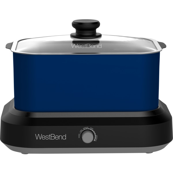 West Bend 6-Quart Oblong Slow Cooker, Blue -  87906B