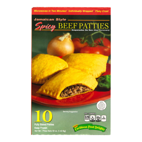 Caribbean Food Delights Jamacian Style Spicy Beef Empanadas, 10 Count