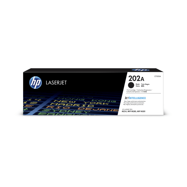 HP 202A Black Standard Yield Toner Cartridge, Prints Up to 1,400 pages (CF500A) | Quill