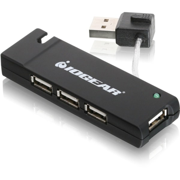 UPC 881317504784 product image for IOGEAR 4-Port USB 2.0 Hub, 0.17’, Black | upcitemdb.com