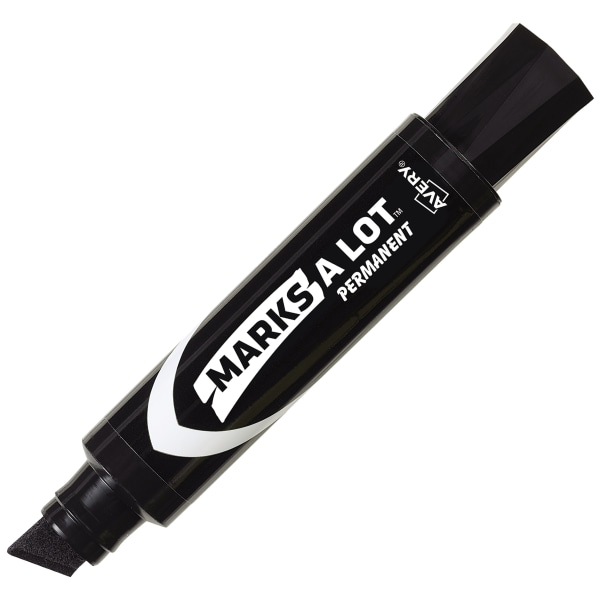 Avery Marks-A-Lot Jumbo Desk-Style Permanent Marker  Chisel Tip  Black