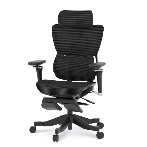 FlexiSpot C7 MAX Ergonomic Mesh Office Chair with Footrest. Black