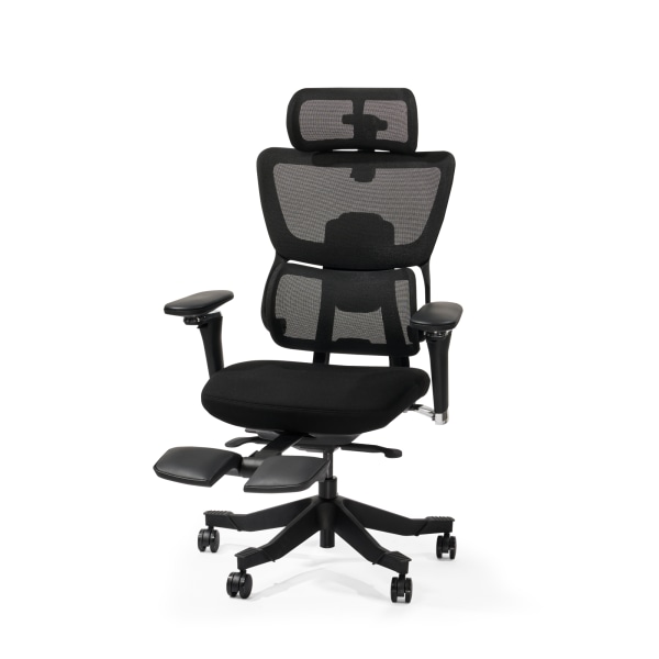 Flexispot C7 MAX Ergonomic Chair Foam & Mesh With Footrest, Black color