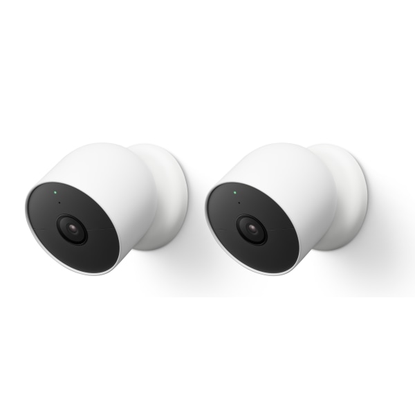 Nest Indoor/Outdoor Network Wireless Security Cameras, White, Pack Of 2