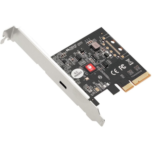 SIIG Single USB 3.2 Type-C Gen 2x2 20G PCIe Card Dual Profile Design - 3A Power Output - Compliant with UASP Revision 1.0 - Plug-n-Play -  JU-P20D11-S1
