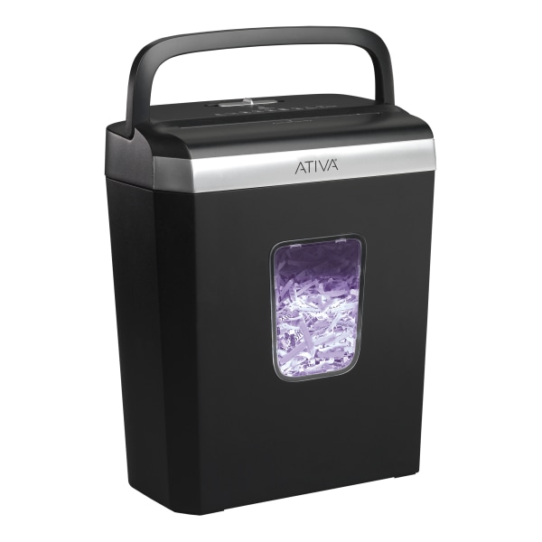 Ativa® 6Sheet CrossCut Shredder, Black, A06CC19 Zerbee
