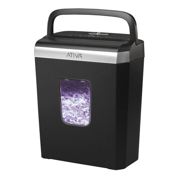 Ativa® 6Sheet CrossCut Shredder, Black, A06CC19 Zerbee