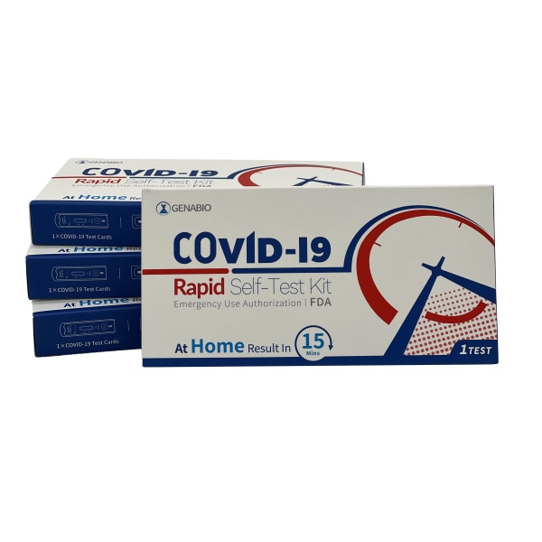 Genabio COVID-19 At Home Antigen Rapid Tests, 6"" x 1"", White, Case Of 252 Kits -  RA9-E00301