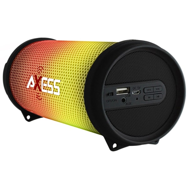 HIFI Bluetooth® Wireless Media Speaker With Colorful RGB Lights, Black - Axess 995109291M