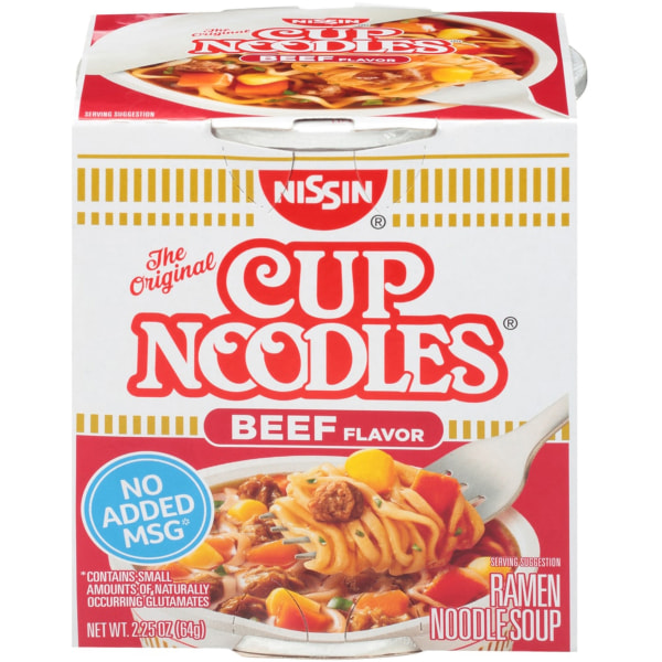 UPC 070662230015 product image for NISSIN FOODS Top Ramen Beef Flavor Cup Noodles - Beef - 2.25 oz - 12 / Carton | upcitemdb.com