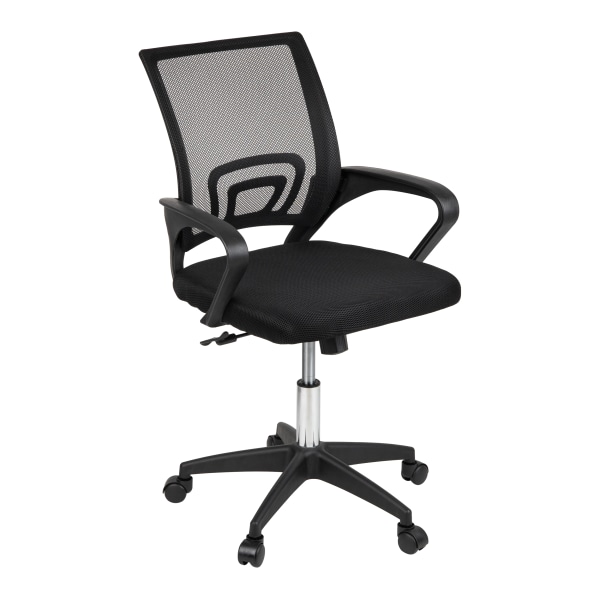 Mind Reader Ergonomic Mesh Mid-Back Swivel Executive Office Chair, Black