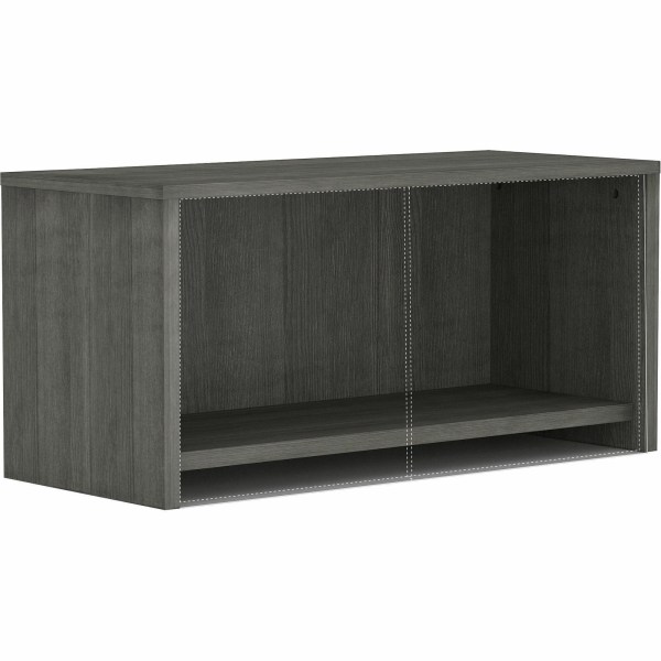Lorell® Essentials Series Wall-Mount Hutch, 17""H x 36""W x 15""D, Weathered Charcoal -  16241