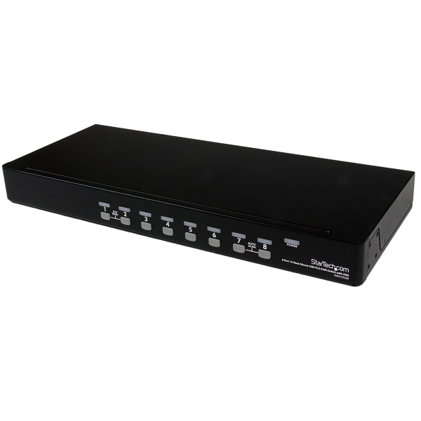 StarTech.com 8 Port 1U Rack mount USB PS/2 KVM Switch with OSD -  SV831DUSB