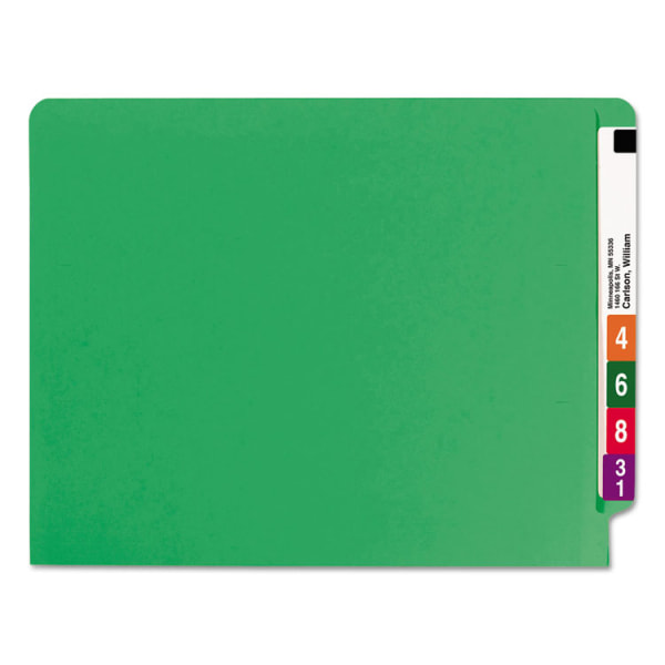 Smead Colored File Folders Straight Cut Reinforced End Tab Letter Orange 100/Box 