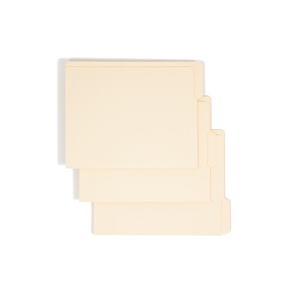 Smead 24134 0.75 in. Expansion 9 in. High Front Heavyweight End Tab Folders - Manila/Letter (100/Box)