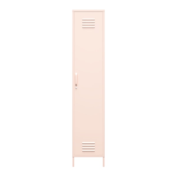 Ameriwood? Home Mission District 4-Shelf Single Metal Locker Storage Cabinet, 72-13/16"H x 15"W x 15-3/4"D, Pink