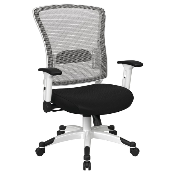 Office Star Space Seating Mesh Mid Back Chair Midnight Black Ebony White On Office Depot And Officemax Ibt Shop