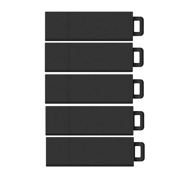 Centon DataStick Pro USB 20 Flash Drives 32GB Sport Black Pack Of 5 Flash Drives DSW32GB5PK
