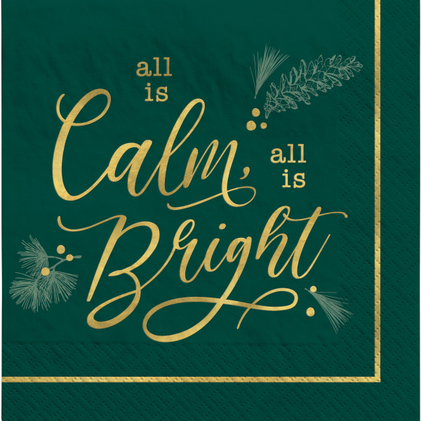 UPC 192937362068 product image for Amscan Christmas Calm And Bright Lunch Napkins, 6-1/2