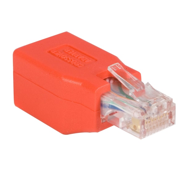 StarTech.com Crossover adapter - RJ-45 (M) - RJ-45 (F) - Gigabit - ( CAT 6 ) - red - Convert a Cat 6 Ethernet cable into a Gigabit capable Crossover c -  C6CROSSOVER