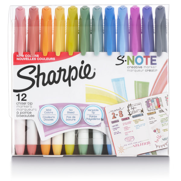 Photos - Accessory Sharpie S-Note Highlighters, Chisel Tip, Assorted Colors, Pack Of 12 Highlighters 2117329 