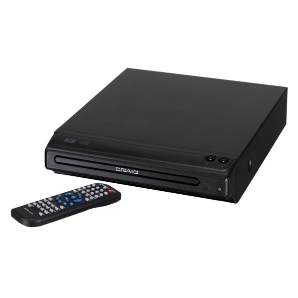 Craig CVD401A Compact HDMI DVD Player with Remote in Black | Compatible with DVD-R/DVD-RW/JPEG/CD-R/CD-R/CD | Progressive Scan | Up-Convert to 1080p | (B007S71NZO)