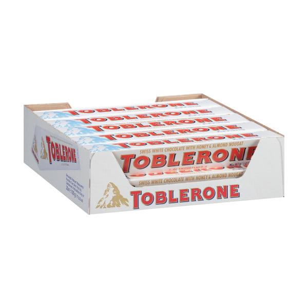Toblerone White Chocolate Bars 35 Oz Box Of 20 Bars