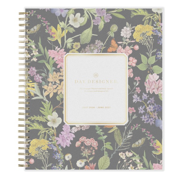 Planning Calendar DD Butterfly Garden Black PP 8x10 AY26-27