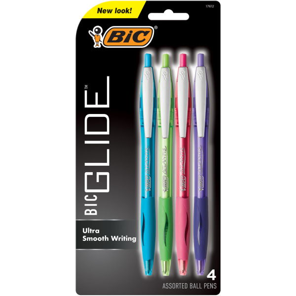 UPC 070330176126 product image for BIC® Glide™ Retractable Ballpoint Pens, Medium Point, 1.0 mm, Assorted Barrels,  | upcitemdb.com