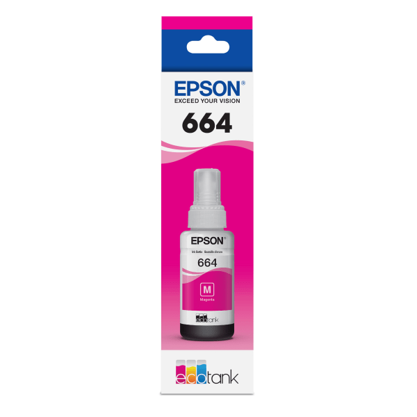 Epson® 664 EcoTank® Magenta Ink Bottle, T664320-S