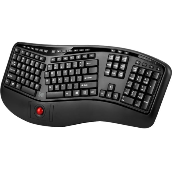 UPC 783750100427 product image for Kodak Tru-Form 3500 Wireless Ergonomic Trackball Keyboard - Wireless Connectivit | upcitemdb.com