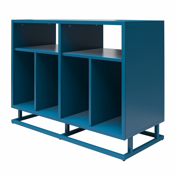 Photos - Display Cabinet / Bookcase Ameriwood Home Regal Double-Wide Record Station, 27-1/4"H x 37-1/4"W x 16-3/16"D, Blue