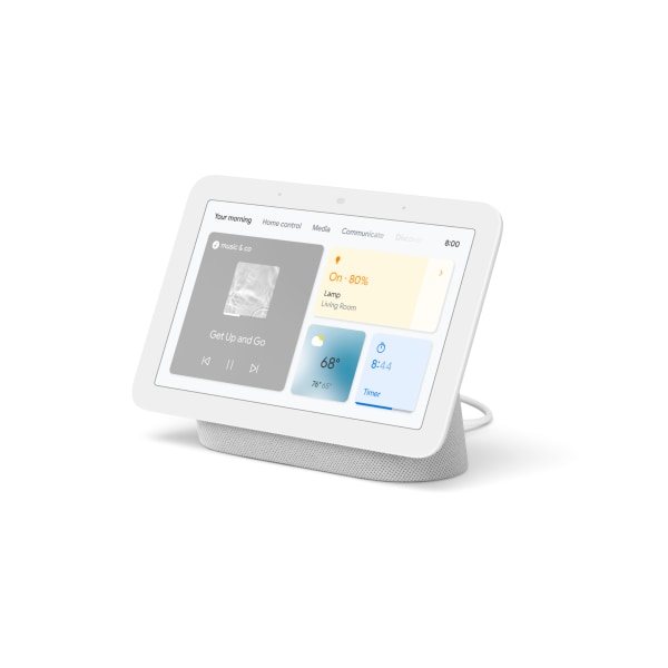 Google™ Nest Hub Display With Voice Search and Voice Command, 2nd Generation, Chalk -  GA01331-US